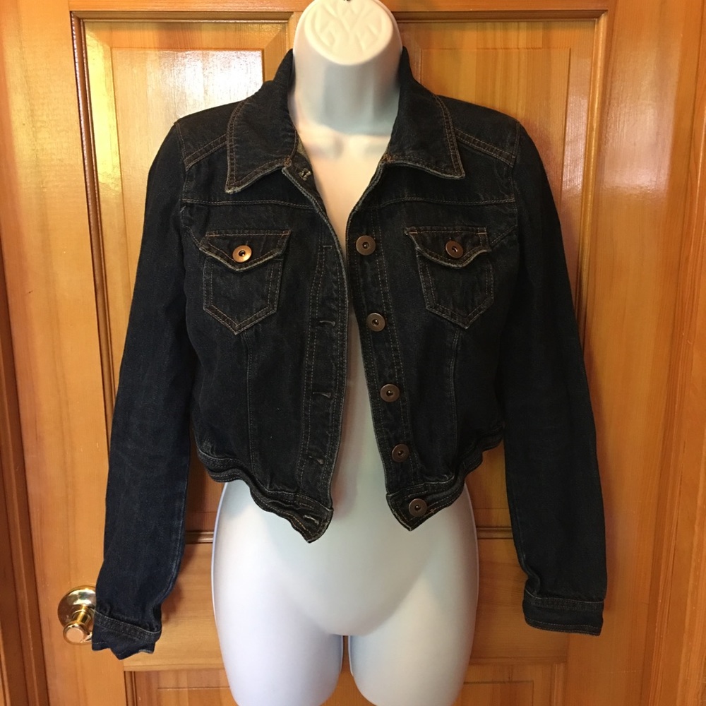 Crop Denim Jacket Size S EUC